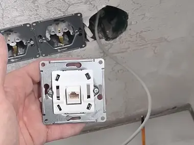 Установка розетки RJ-45