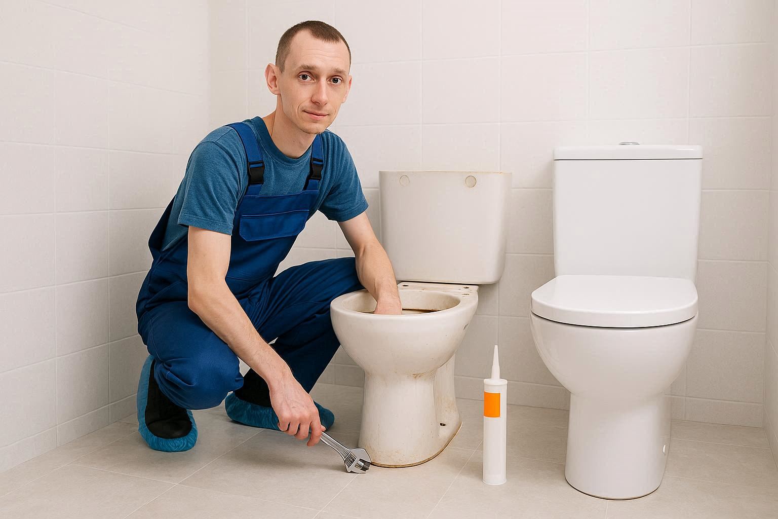  Замена унитаза